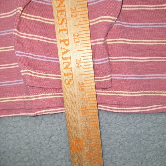 SONOMA The Everyday Tee Womens 1XP Pink Stripe V-Neck Long Sleeve Shirt Layer - Picture 5 of 6